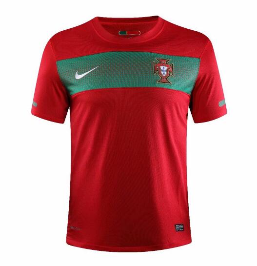 2010 Portugal Retro Red Home Kit Soccer Jersey